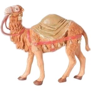 Fontanini by Roman Inc., Camel with Saddle Blanket, 5" Animals Collection, Nativity Figure and Accessories, Hand Sculpted and Painted