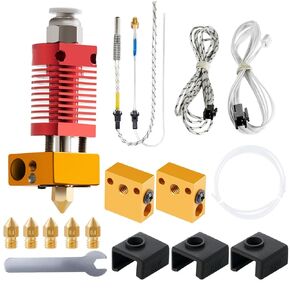Upgraded 3D Printer CR-10 Hotend Kit, M3 Stud Thermistor, All -Metal J-Head Hot end Kit Compatible with Creativity Ender 3/Pro/V2 CR-10/CR10S ect.