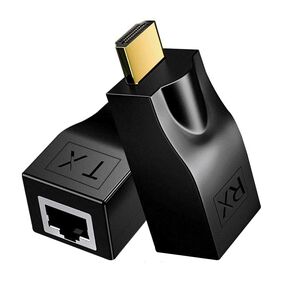 4K HDMI to RJ45 Extender, HDMI Extender Over Ethernet Cat 6/7/ 8 Cable, HDMI Repeater to RJ45 Network Converter for HDTV STB DVD PS4, Support Audio Video 1080P UP to 98FT/30m
