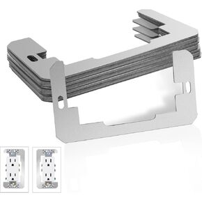 Wall Plate Spacer, 5 Pack Metal Flush Fit Device Level Plate For Wall Outlet Repair and Loose Electrical Outlet Plug Fix, Outlet Spacers Extender Shims for Outlets/Electrical Box/Switch