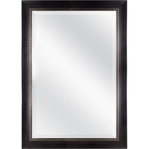 MCS 24x36 Inch Sloped Mirror, 29.5x41.5 Inch Overall Size, Dark Walnut (20569)