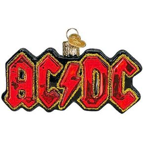Old World Christmas AC/DC Glass Hanging Ornament