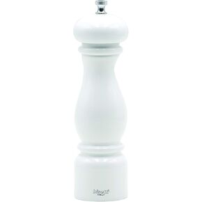 Bisetti Firenze 8.66 Inch White Lacquered Pepper Mill With Adjustable Grinder