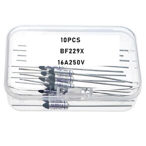 BF229X, BF229X Fuse, BF229, BF229 Fuse, Thermal Fuse BF229X, BF229X, 229 Degree 16A 250V Cutoff TF Pellet Axial Lead Temperature Links (10 Pcs)