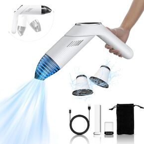 Handheld Vacuum Cordless, Portable 120W/12KPa High Power Wireless Hand Car Vacuum Cleaner Rechargeable with Strong Suction, 180° Rotatable Lightweight Mini Vacuum for Car Pet Hair Home Office