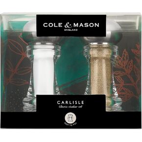 Cole & Mason Carlisle 5.5" Shaker Set - Salt & Pepper Mills - Kitchen & Home Essentials - Refillable Salt & Pepper Sets - Acrylic Spice Mills