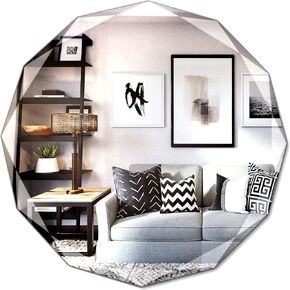 Mirrors and More Frameless Round Beveled Edge Vanity Mirror (20" x 20"), Modern Wall Mounting Home Décor Glass for Bathroom for Over Sink, Entryway, Bedroom, Living Room, Salon