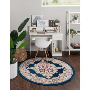 Unique Loom Parker Collection Area Rug - Merakli (5' x 8' Rectangle, Rose/ Gray)