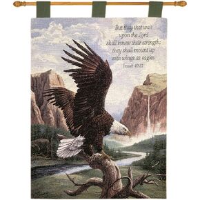 Manual Inspirational Collection 26 X 36-Inch Wall Hanging and Finial Rod, Freedom with Verse by Linda Picken,