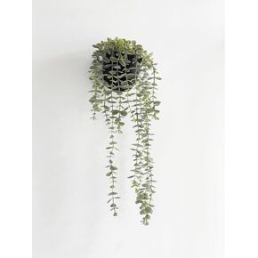 Artificial Hanging Plants Fake Plants with Pot and Hook for Home Indoor Outdoor décor (Eucalyptus)