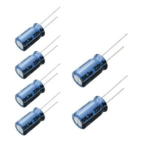 6 pcs Nichicon KA Capacitors 6.3V 220uf Audio Grade