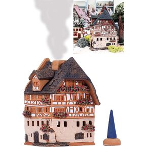 Ceramic Christmas Village Houses Collection - Handmade Miniature of Historic Dürer's House in Nuremberg, Germany - Candle, Cone Incense Holder R250