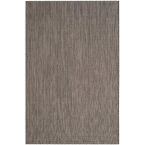 SAFAVIEH Courtyard Collection 6'7'' Square Black/Beige CY8022 Indoor/ Outdoor Patio Backyard Mudroom Area Rug