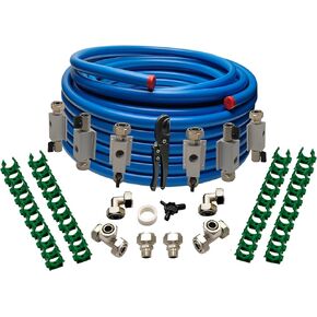 NYSUS 3/4 Inch Tubing Industrial Compressed Air Piping System, 200 Feet Length with Air Outlet and Fittings