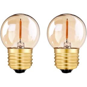 G40 G12.5 Led Filament Mini Globe Light Bulbs 0.5W Equivalent to 5 Watt Incandescent Low Watts Led Bulb E26 Base 2200K Edison Bulb Decorative Lighting-2 pcs
