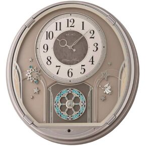 Seiko Melodies in Motion Wall, Shooting Stars Clock, Brown