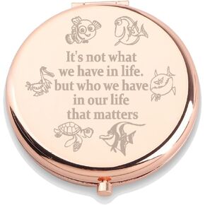 WUSUANED Funny Fish Nemo Makeup Mirror Cartoon Inspired Mirror Dory Fish Lover gift Cartoon Fan Gift Clownfish Lover Gift (Clownfish Mirror)