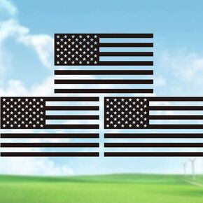 Subdued American Flag Sticker 3" X 5" Tactical Military Flag USA Decal Great for SUV, Hard Hat, Car Vinyl Window Bumper Decal Sticker (3-Pack)