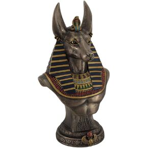 Veronese Design Ancient Egyptian Jackal God Anubis Bronze Finished Bust Statue