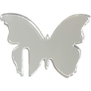 20pcs of Acrylic Drink Markers,Mirrored Butterfly Champagne Glass Markers,Blank Wedding Drink Charm,DIY Butterfly Place Names Wedding Favours