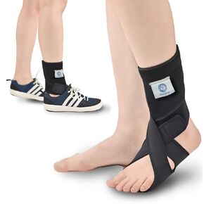 Foot Drop Brace - AFO Ankle Brace - Support for Walking and Sleeping, Soft Night Splint, Ankle Stabilizer for Foot and Ankle Support - Joint Pain Relief (RIGHT FOOT)