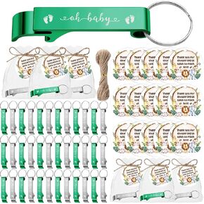 50 Set Baby Shower Favors for Guests 50 Baby Shower Bottle Openers 50 Forest animals Thank Tags 50 Organza Bags with Twine Baby Shower Return Gift for Baby Shower Gender Reveal Girl Boy Party