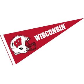 College Flags & Banners Co. UW Badgers Full Size Football Helmet Pennant