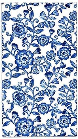 Gift Boutique 100 Blue Floral Guest Napkins Decorative Hand Towels 3 Ply Disposable Paper Spring Flowers Napkins for Bathroom Toilet Powder Room Holiday Wedding Bridal Shower Flower Party Napkin Towel in Saudi Arabia