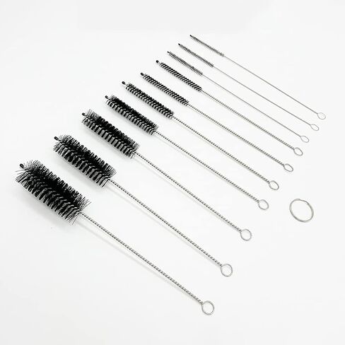GSHLLO 10 Pcs Nylon Bottle Cleaning Brush Long Straw Brushes Cleaner Pipe Cup Lid Brushes Tube Washing Cleaner Bristle Tool for Pipe Straw White in Saudi Arabia