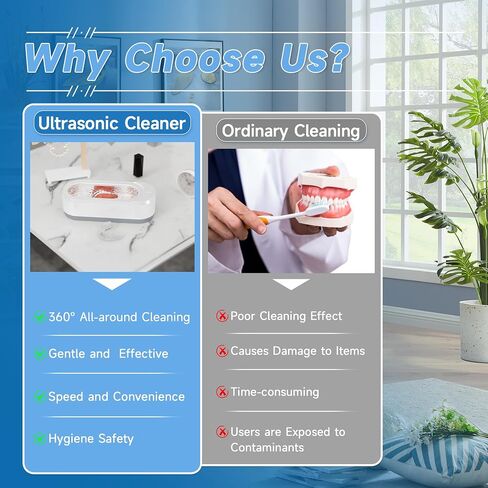 Ultrasonic Jewelry Cleaner, Electric Glasses Cleaner Machine for Watches, Sliver Ring, Earring, Chain, Makeup Brush, Denture Retainer, Mouth Guard, Invisalign, Braces, Kunphy 46KHz 600ml Cleaner in Saudi Arabia