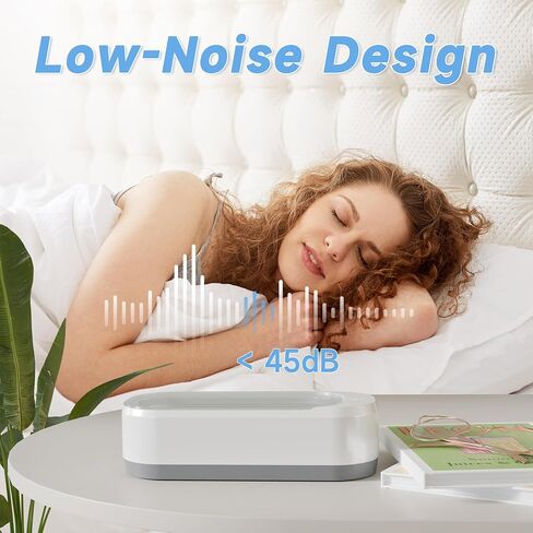 Ultrasonic Jewelry Cleaner, Electric Glasses Cleaner Machine for Watches, Sliver Ring, Earring, Chain, Makeup Brush, Denture Retainer, Mouth Guard, Invisalign, Braces, Kunphy 46KHz 600ml Cleaner in Saudi Arabia