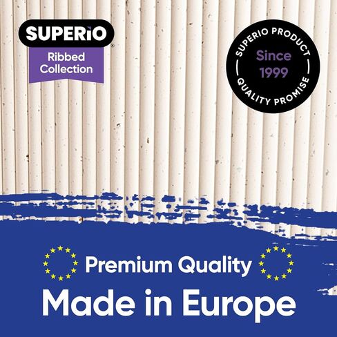 مجموعة Superio Ribbed - مجموعة فرشاة وحامل المرحاض البلاستيكية المزخرفة، أرجواني أرجواني (عبوة واحدة) منظف للحمام in Saudi Arabia