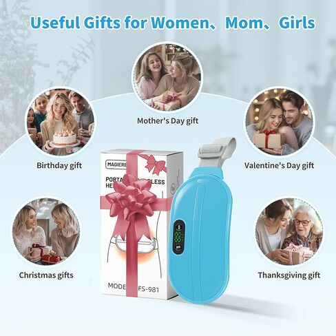 Gifts for Women 𝟐𝟎𝟐𝟒 𝐍𝐞𝐰 𝐆𝐢𝐟𝐭𝐬 Birthday Gifts for Women Mom Wife, Unique Gifts for Her Grandma Girlfriend, Cordless Heating Pad for Pain Relief Period Cramps, 6 Heat Levels+6 Massage Modes in Saudi Arabia