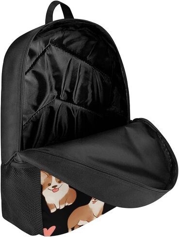 Corgi Print Backpacks for School Elementary Boys Girls 14-16 School Bag Insulated Lunch Box Pencil Case 3 in 1 in Kuwait