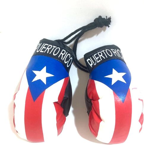 Puerto Rico Flag for car Boxing Gloves for Rearview Mirror Hanging - Puerto Rican Accessories for Cars and Home Decoration Wall Boricua Bandera de Puerto Rico in Saudi Arabia
