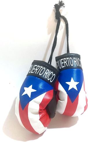 Puerto Rico Flag for car Boxing Gloves for Rearview Mirror Hanging - Puerto Rican Accessories for Cars and Home Decoration Wall Boricua Bandera de Puerto Rico in Saudi Arabia