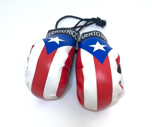 Puerto Rico Flag for car Boxing Gloves for Rearview Mirror Hanging - Puerto Rican Accessories for Cars and Home Decoration Wall Boricua Bandera de Puerto Rico in Saudi Arabia