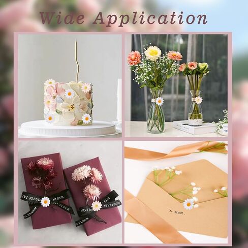 50Pcs Daisy Flowers Artificial, Fake Daisies Flower Heads Silk Daisy Decorfor DIY Wreath Craft Birthday Party Wedding Party Hat Decoration (White+Pink) in Saudi Arabia