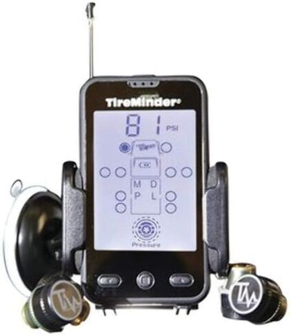 نظام مراقبة ضغط الإطارات TireMinder TM-A1A-10 A1A (TPMS) مع 10 أجهزة إرسال للمركبات الترفيهية والبيوت المتنقلة والعجلات الخامسة ومدربي السيارات والمقطورات in Kuwait
