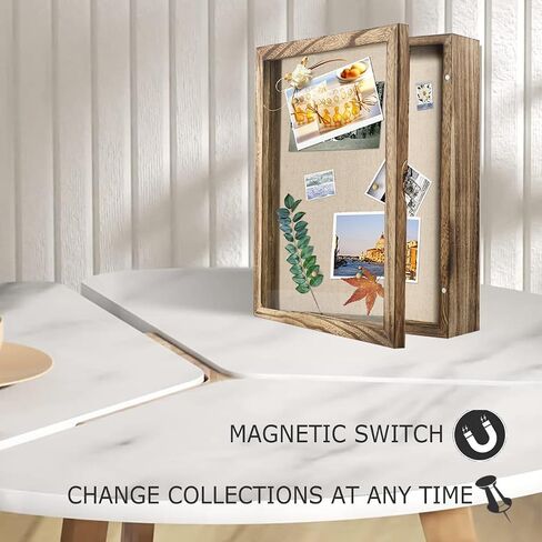 إطار صندوق ظلال مقاس 11 × 16 بوصة مع 3 أرفف قابلة للإزالة، وحقيبة عرض صندوق ظلال مقاس 4 بوصات مع أرفف، وحالات عرض خشبية من الأكريليك، وتذكار زهرة الصورة (كربون) in Kuwait