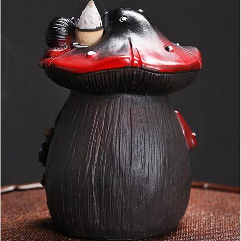 مبخرة بتدفق خلفي من جيسي مشروم مع 30 عصا بخور، ديكور كوخ لطيف حامل بخور شلال 20 مخاريط بخور شلال مطورة، ملاقط، حصيرة مكتب المنزل in Kuwait