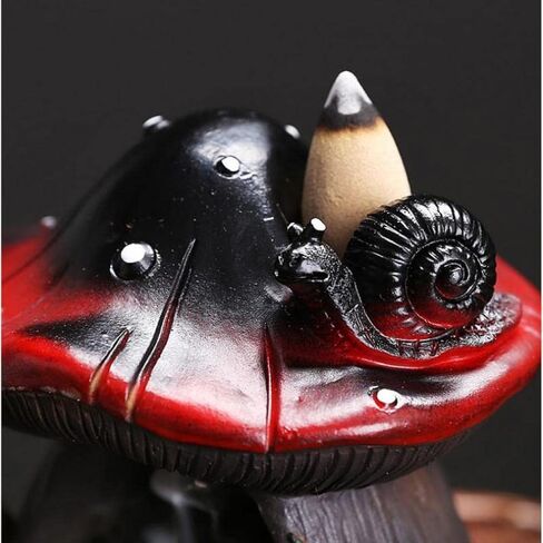 مبخرة بتدفق خلفي من جيسي مشروم مع 30 عصا بخور، ديكور كوخ لطيف حامل بخور شلال 20 مخاريط بخور شلال مطورة، ملاقط، حصيرة مكتب المنزل in Kuwait