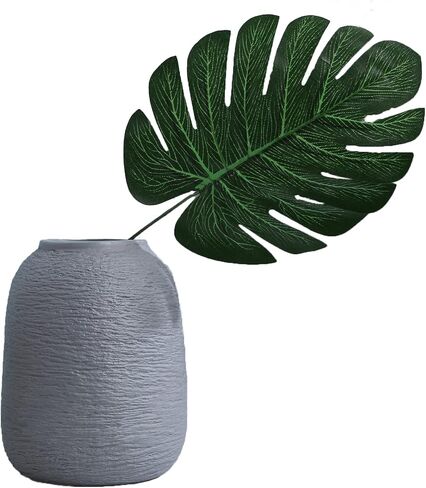 Grey Ceramic Vases, Textured Modern Vases, Home Decor Vases, Suitable for All Kinds of Places, Can Also Be Used As Gifts for Others, Independence Day and Other Festivals. (Grey Blue) in Saudi Arabia