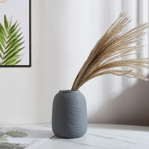 Grey Ceramic Vases, Textured Modern Vases, Home Decor Vases, Suitable for All Kinds of Places, Can Also Be Used As Gifts for Others, Independence Day and Other Festivals. (Grey Blue) in Saudi Arabia