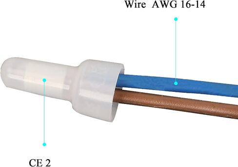 QIANRENON نهاية مغلقة تجعيد موصلات 300 قطعة 16-14 AWG الألومنيوم الأساسية موصل سريع تجعيد كاب محطات نهاية الأسلاك (CE2) in Saudi Arabia