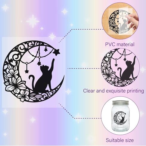 CREATCABIN 12Pcs Fairy Angel Silhouettes Mason Jar Decor Mushroom Laser Cut Cardboard Scrapbook Cutouts Die Cuts PVC for DIY Crafting Lantern Jars Wall Painting Window Glass 3.9x3.5Inch-No Sticker in Saudi Arabia