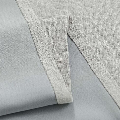 ستائر تعتيم jinchan بنسبة 80% لغرفة النوم، ستائر من الكتان بطول 63 بوصة، مجموعة من لوحتين، ستائر معزولة حراريًا لغرفة المعيشة، علاجات النوافذ العلوية، بيج رمادي مرقط in Kuwait