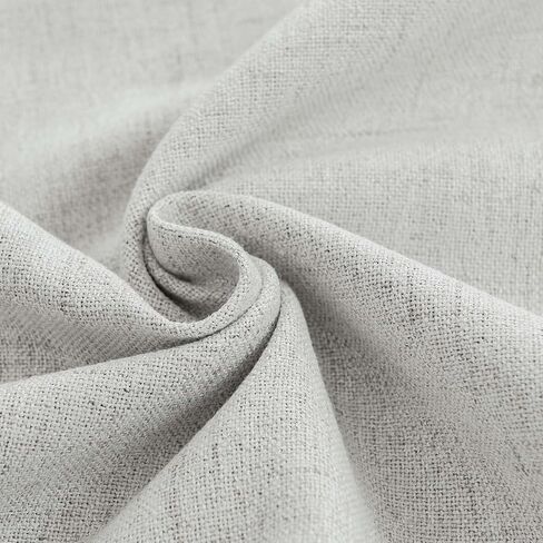 ستائر تعتيم jinchan بنسبة 80% لغرفة النوم، ستائر من الكتان بطول 63 بوصة، مجموعة من لوحتين، ستائر معزولة حراريًا لغرفة المعيشة، علاجات النوافذ العلوية، بيج رمادي مرقط in Kuwait