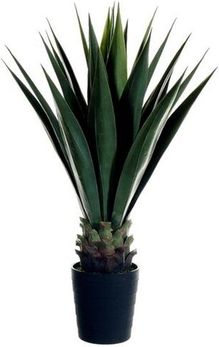 نبات الصبار الاصطناعي بوعاء نبات السيزال الاصطناعي مقاس 41 بوصة داخليًا أو خارجيًا، مُصنف بالأشعة فوق البنفسجية، صبار الصبار في زارع أسود مضلع مزخرف in Kuwait