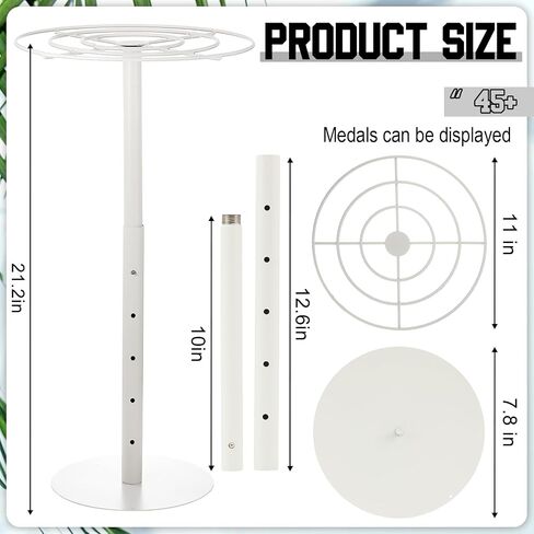 Shimeyao Medal Hanger Display Medal Display Rotatable Medal Holder Rotating Metals Display Rack Adjustable Award Holder Stand for Basketball Running Sports Race, Hold Over 45 Medals in Saudi Arabia
